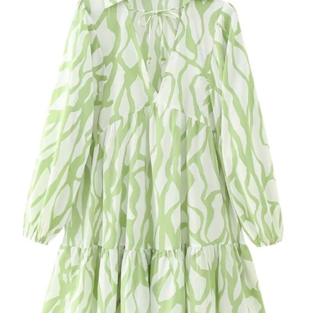 ZARA Printed Vintage Shirt Dress
